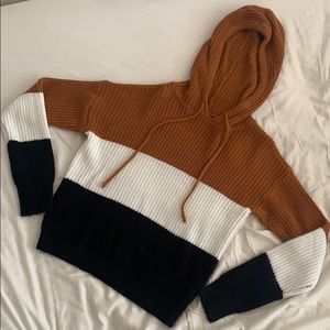 Knit Hooded Sweater